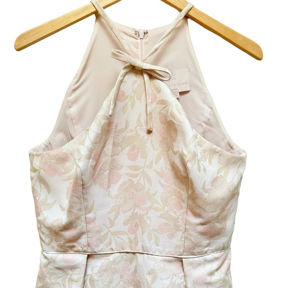 Gal Meets Glam Evelyn Sea Holly Jacquard Halter Dress - Picture 8 of 17